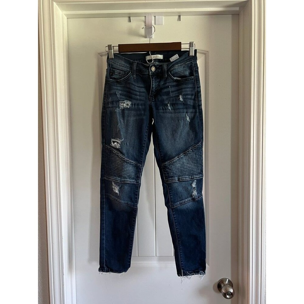 Kancan Distressed Moto Jeans